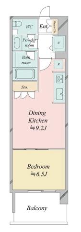 レジディア南千住(1DK/7階)の間取り写真