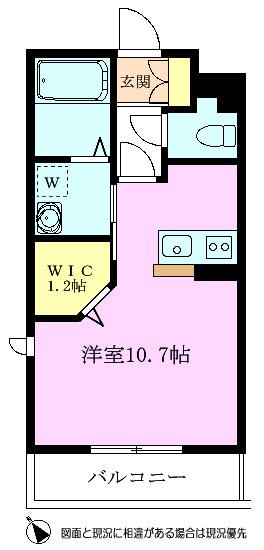 パンタージャ(ワンルーム/3階)の間取り写真