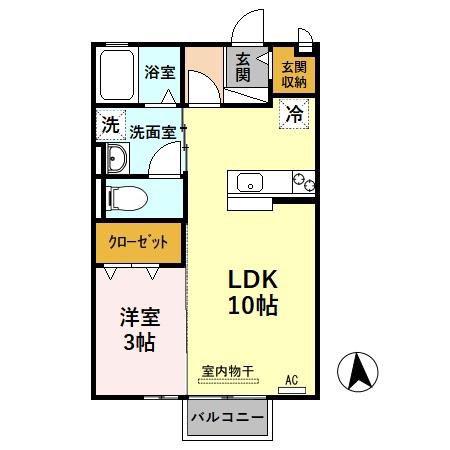 マノワール・K(1LDK/2階)の間取り写真