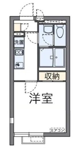 クレイノ練馬光が丘(1K/1階)の間取り写真