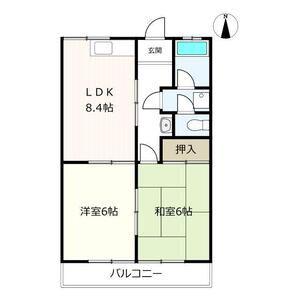 ロワメゾンのぞみ(2DK/2階)の間取り写真