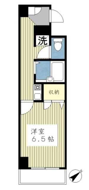 ジュネスEG(1K/4階)の間取り写真