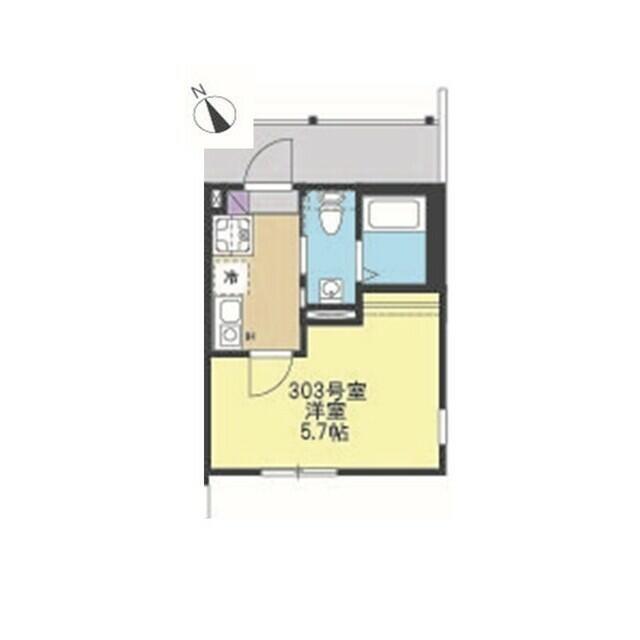 クレイン横浜(1K/3階)の間取り写真