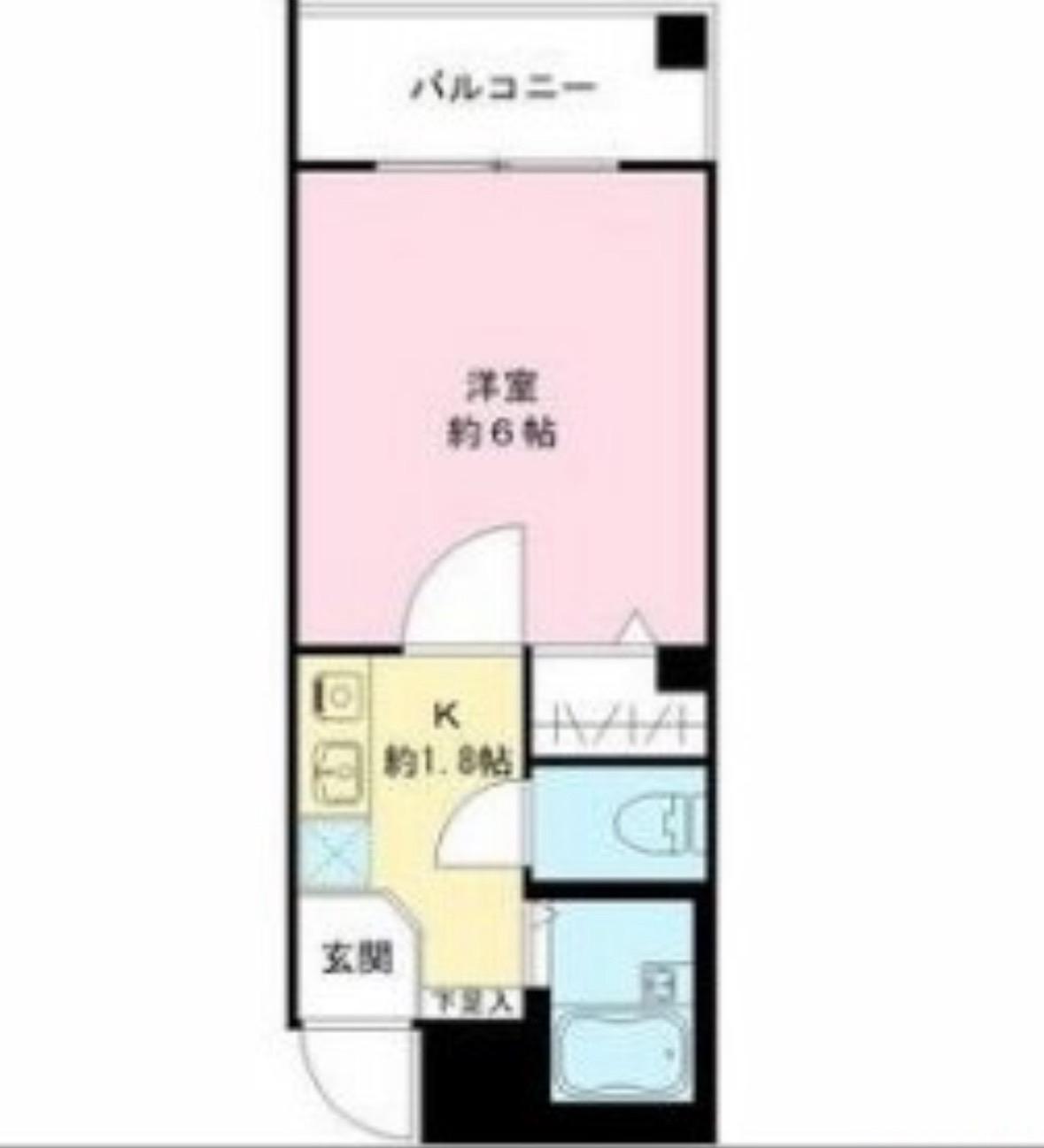 フリックコート(1K/5階)の間取り写真