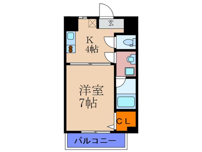 スプリング・ウエスト(1K/5階)の間取り写真