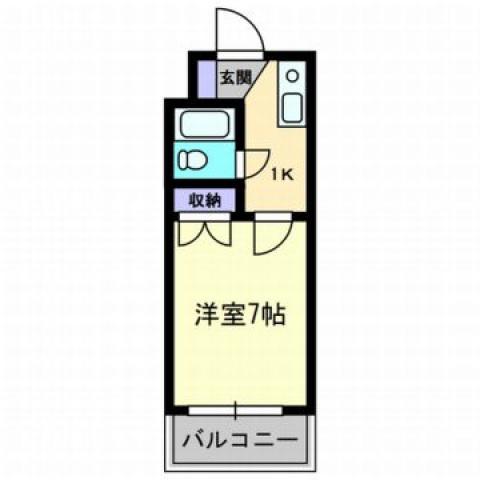 リベルテ矢野(1K/3階)の間取り写真
