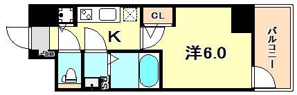 エスリード神戸三宮(1K/10階)の間取り写真