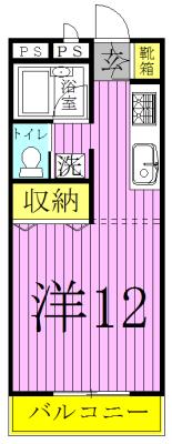 CEST LA VIE(1K/1階)の間取り写真
