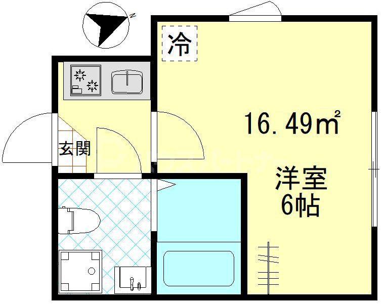 グランツ堀切(1K/1階)の間取り写真