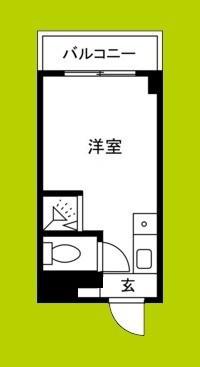 清水728ハイツ(ワンルーム/3階)の間取り写真