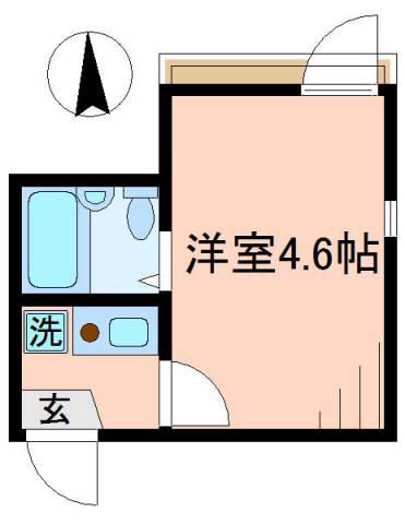 ソレイユ北砂(1K/2階)の間取り写真