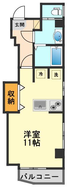 エスト小岩グランステージ(ワンルーム/3階)の間取り写真