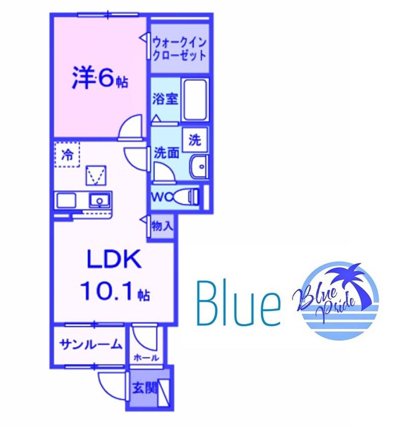 グレイスサイトG(1LDK/1階)の間取り写真