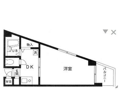 第12笠原ビル(1DK/2階)の間取り写真