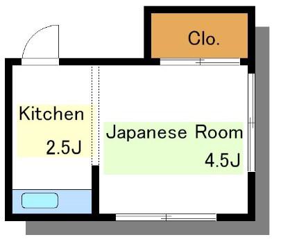 斉藤アパート(1K/2階)の間取り写真