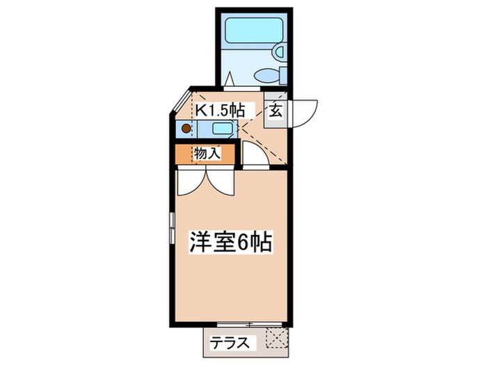 アイパレス茅ヶ崎(1K/1階)の間取り写真