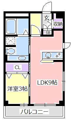 スプランドゥール(1LDK/4階)の間取り写真