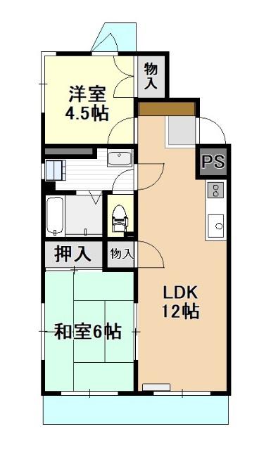アート東松山(2LDK/2階)の間取り写真