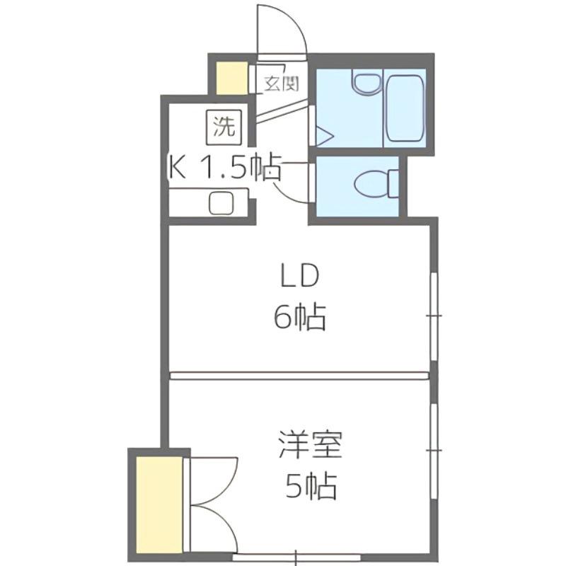 STUDIO・7(1DK/3階)の間取り写真
