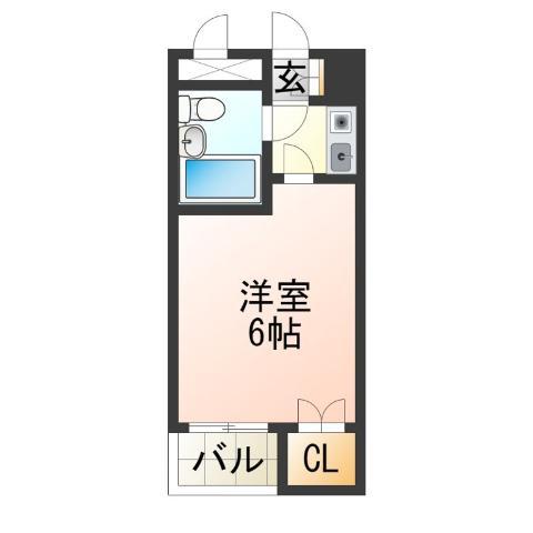 ピジョン花園(1K/2階)の間取り写真