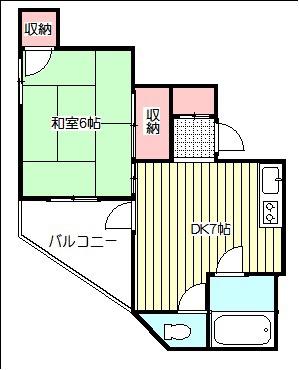 ヴィラ宮岡(1DK/3階)の間取り写真