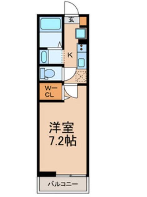 GREIGE(1K/3階)の間取り写真