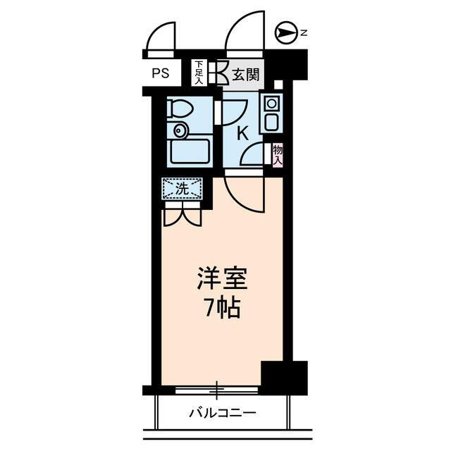 グローリア初穂桜台II(1K/5階)の間取り写真