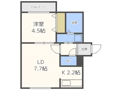 FERIO発寒南(1LDK/3階)の間取り写真