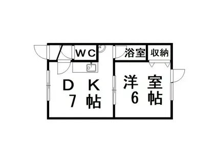 コーポフランク(1DK/2階)の間取り写真