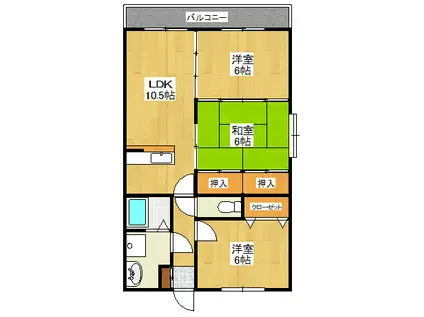 コンステレーション(3LDK/3階)の間取り写真