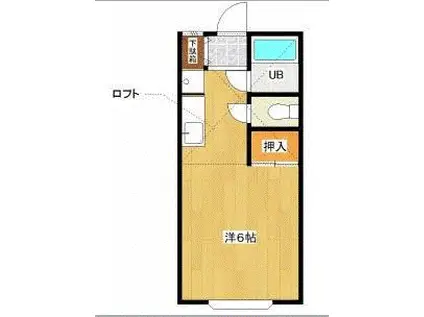 レクセル都城(1SK/2階)の間取り写真