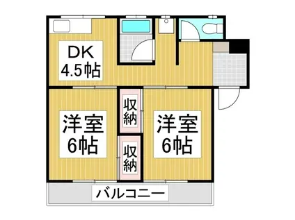 マンション宮沢(2DK/3階)の間取り写真