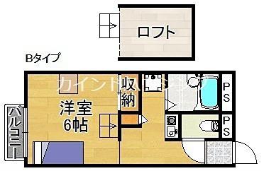 レオパレスロフォス(1K/2階)の間取り写真