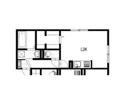 プランドールA(ワンルーム/2階)の間取り写真