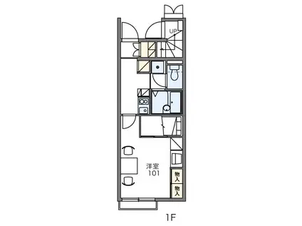 レオパレスP F II(1K/1階)の間取り写真