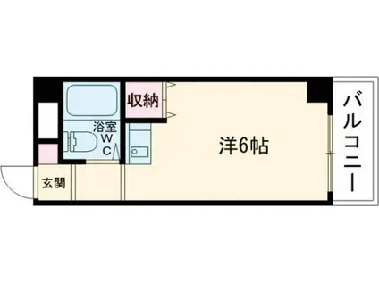 トータスBLD(ワンルーム/5階)の間取り写真