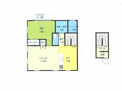 BOIS1A2(2LDK/2階)の間取り写真