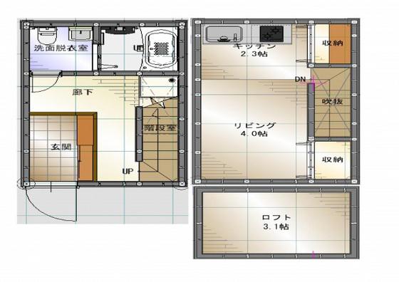 CASA COZYコイン通(1LDK/1階)の間取り写真
