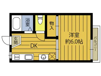 城崎コーポ(1K/2階)の間取り写真