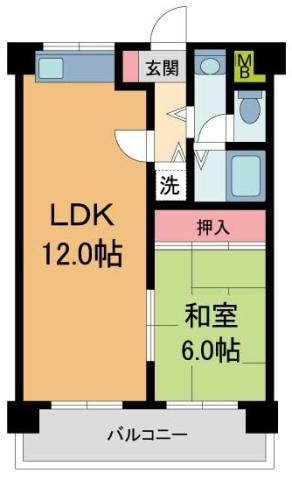 LAPIS(1LDK/3階)の間取り写真