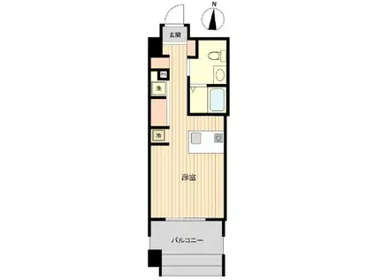 プライマル亀戸(ワンルーム/10階)の間取り写真