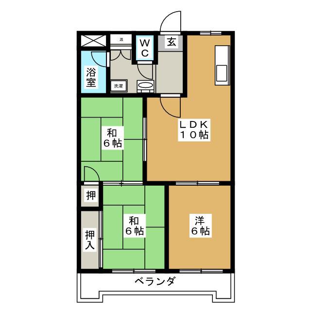 LA VILLE(3LDK/4階)の間取り写真