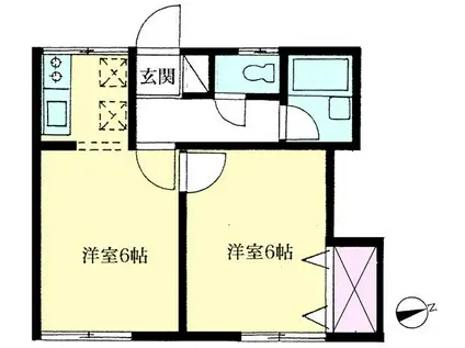 LORANGER(1DK/1階)の間取り写真
