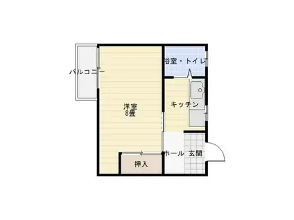 南風パーフェクト(1K/6階)の間取り写真