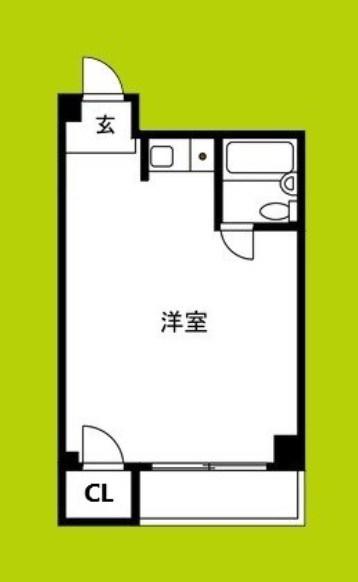 シャルム生江(ワンルーム/2階)の間取り写真