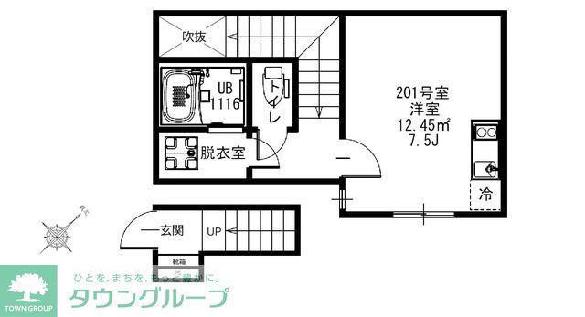 エスカレラ上福岡(ワンルーム/2階)の間取り写真