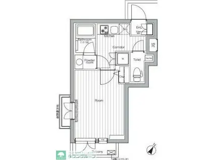 PREMIUMCUBE都立大学♯MO(1K/1階)の間取り写真