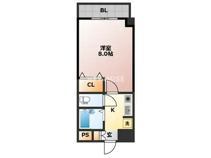 パークアベニューII(1K/2階)の間取り写真