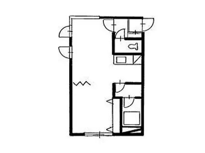 ナッツSPIRIT2(1DK/6階)の間取り写真