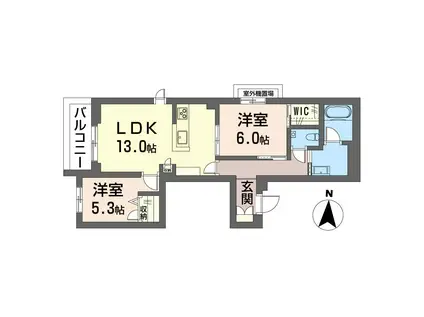 フルリアージュ(2LDK/2階)の間取り写真